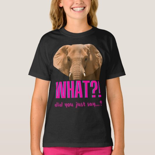 Elephant wat zei je net? t-shirt (Voorkant)