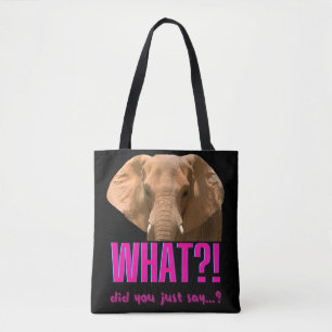 Elephant wat zei je net? tote bag
