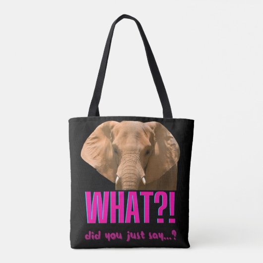 Elephant wat zei je net? tote bag (Achterkant)