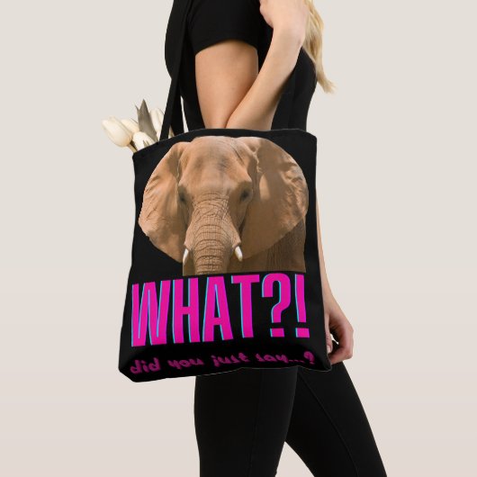 Elephant wat zei je net? tote bag (Dichtbij)
