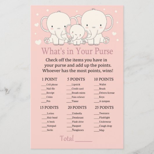 Elephant Wat zit er in je handtas? (Voorkant)