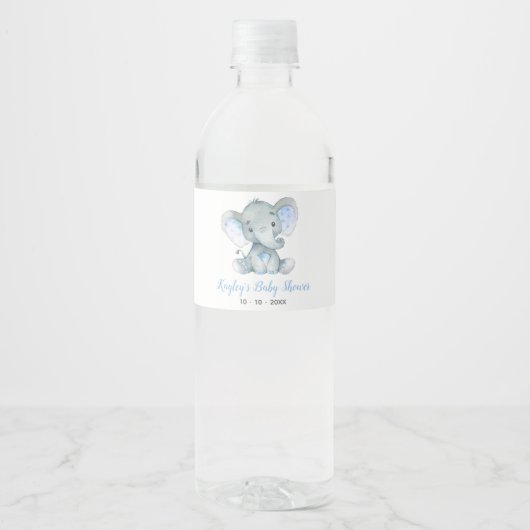 Elephant Water Bottle Labels (speciaal aangepast) Waterfles Etiket (Voorkant)