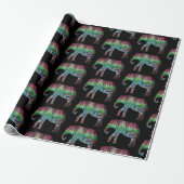 Elephant Waterverf Art Cadeaupapier (Uitgerold)
