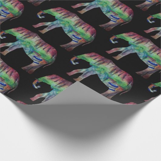 Elephant Waterverf Art Cadeaupapier (Hoek)
