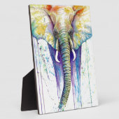 Elephant waterverf art fotoplaat (Zijkant)