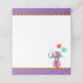 Elephant waterverf baby shower gast plaats kaarten plaatskaartje (Buitenkant ongevouwen)