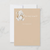 Elephant Waterverf Brown Baby shower Dank u wel Bedankkaart (Achterkant)