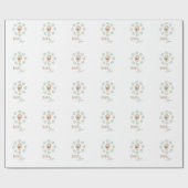 Elephant Waterverf Wreator Baby Love Cadeaupapier (Vlak)