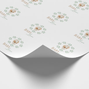 Elephant Waterverf Wreator Baby Love Cadeaupapier