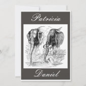 Elephant Wedding Kaart (Achterkant)