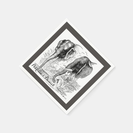 Elephant Wedding Servet (Hoek)