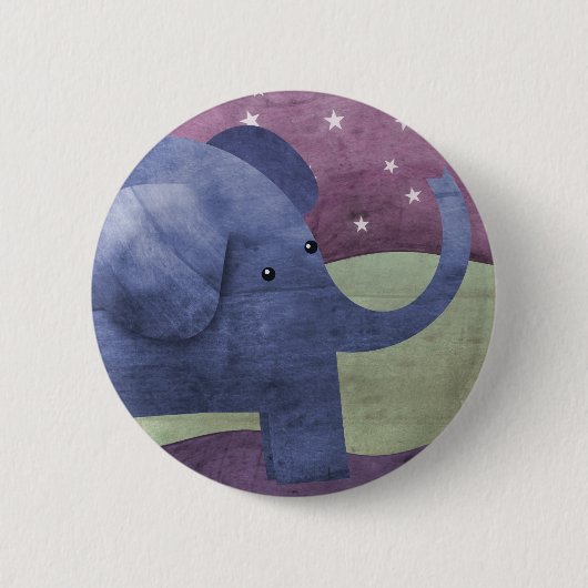 Elephant wenst een ster - knoopbadge ronde button 5,7 cm (Voorkant)