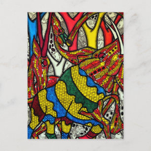 Elephant-wereld Briefkaart