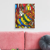 Elephant-wereld Canvas Afdruk (Insitu (Woonkamer))