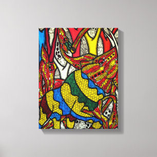 Elephant-wereld Canvas Afdruk