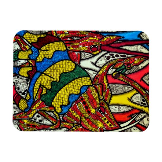 Elephant-wereld Magneet (Horizontaal)