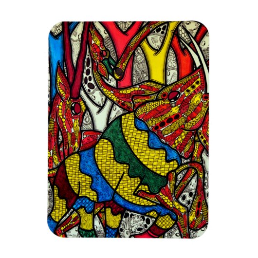 Elephant-wereld Magneet (Verticaal)