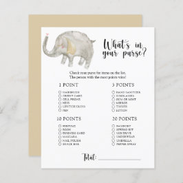 Elephant - Whats in je paarse baby shower game