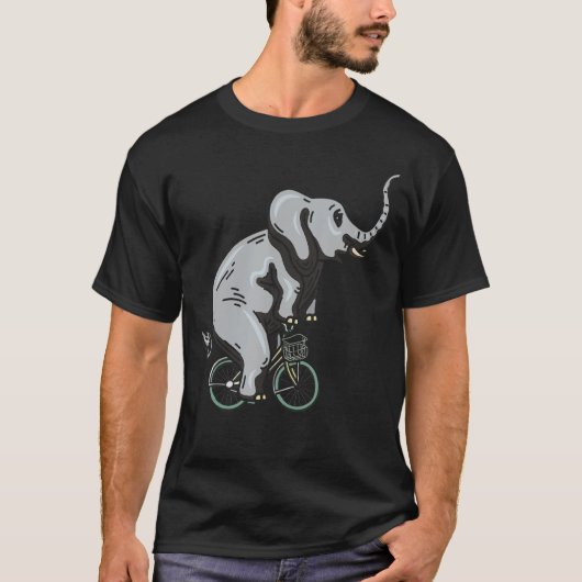 Elephant Whisperer Cyclist Zoogoer Wildlife Animal T-shirt (Voorkant)