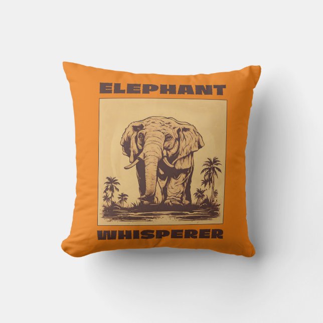 Elephant Whisperer Kussen (Voorkant)