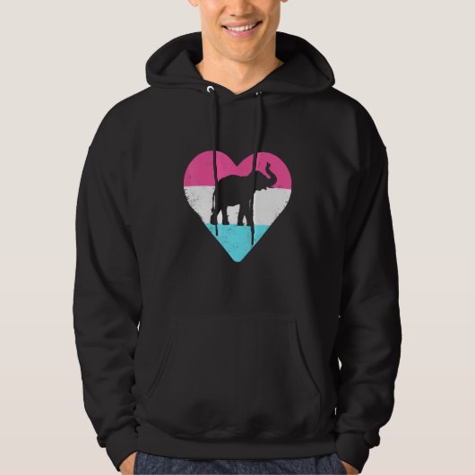 Elephant Who Loves Animals 6 Hoodie (Voorkant)