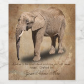 ELEPHANT WIJN ETIKET (Enkel label)