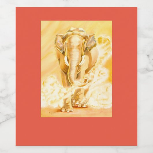 Elephant-wijnetiket Wijn Etiket (Enkel label)