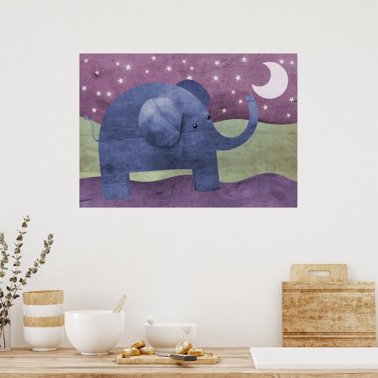Elephant wil een ster - poster prints (Keuken)