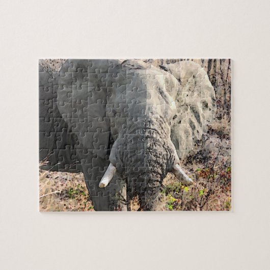Elephant Wild Animals Art Legpuzzel (Horizontaal)