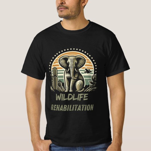 Elephant Wildlife - Wildlife Rehabilitation T-shirt (Voorkant)