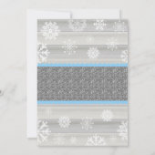 Elephant Winter Invitation for Boy Baby shower Kaart (Achterkant)