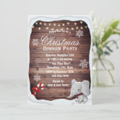 Elephant Winter Snowflakes kerstfeest Kaart (Staand voorkant)