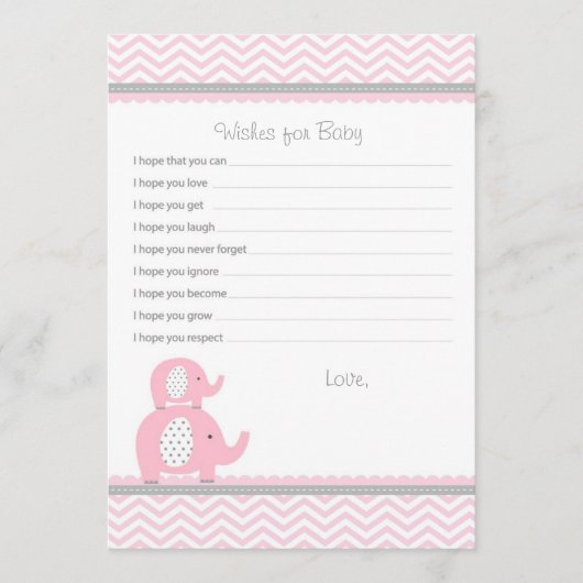 Elephant Wishes for Baby Advice Kaarten (Voorkant)