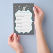 Elephant Wishes for Baby Kaart, Baby shower Game Flyer (Hand)