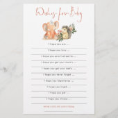 Elephant Wishes for Baby shower (Voorkant)
