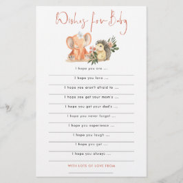 Elephant Wishes for Baby shower