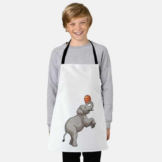 Elephant with Basketball Schort (Gedragen)