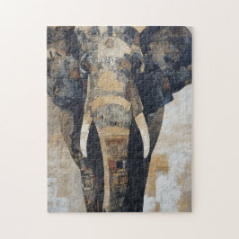 Elephant with Benin designs on body Legpuzzel