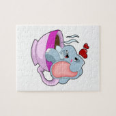 Elephant with Coffee Cup Legpuzzel (Horizontaal)