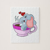 Elephant with Coffee Cup Legpuzzel (Verticaal)