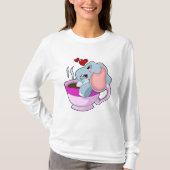 Elephant with Coffee Cup T-shirt (Voorkant)