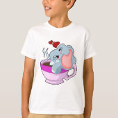 Elephant with Coffee Cup T-shirt (Voorkant)