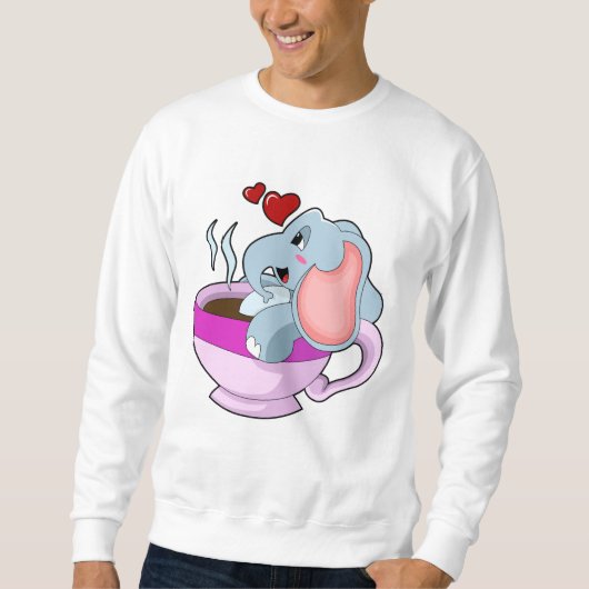 Elephant with Coffee Cup Trui (Voorkant)