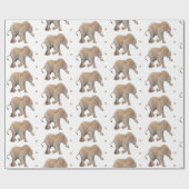 Elephant with cupcakes XL gift wrap Cadeaupapier (Vlak)