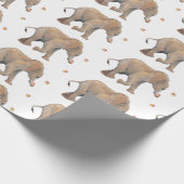 Elephant with cupcakes XL gift wrap Cadeaupapier (Hoek)