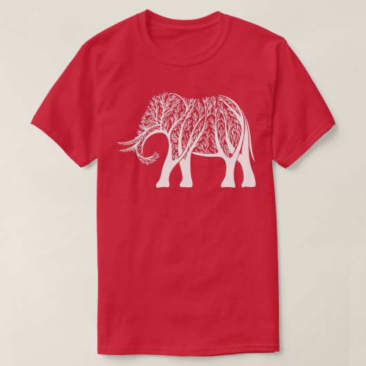 Elephant With Tree Elephant Lover Zookeeper Gift E T-shirt (Design voorkant)