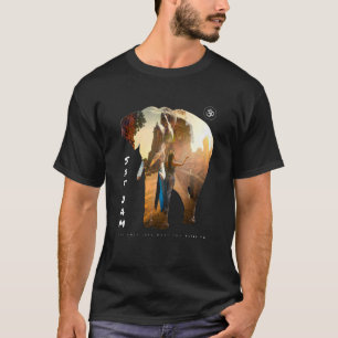 Elephant Woman Indian Uitzichten T-shirt