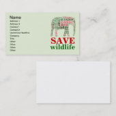 Elephant words cloud visitekaartje (Voorkant / Achterkant)