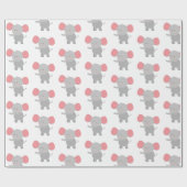 Elephant Wrapping Paper Boy Girl Cadeaupapier (Vlak)