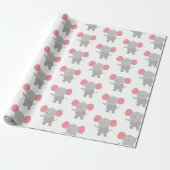 Elephant Wrapping Paper Boy Girl Cadeaupapier (Uitgerold)
